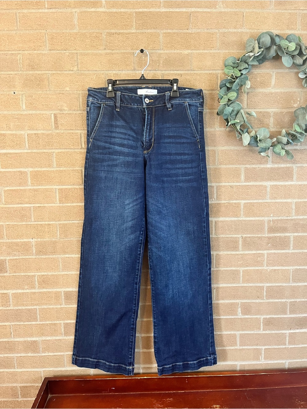 KanCan Dark Blue Wide Leg Jeans